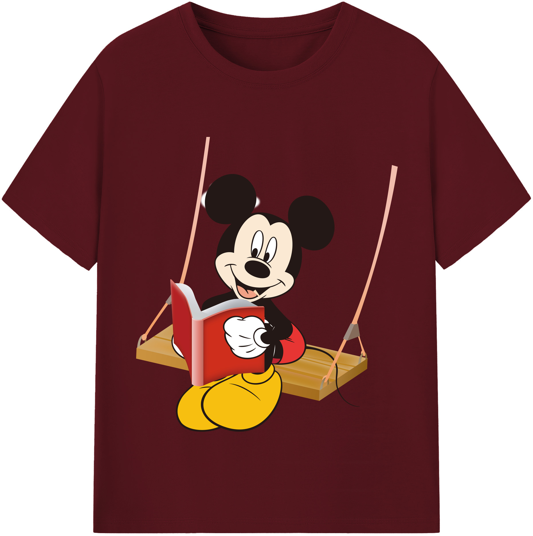 （画像用） ミッキーマウス Mickey Mouse 綿100％半袖Tシャツ（フロントプリント）